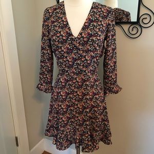 Open back floral topshop dress